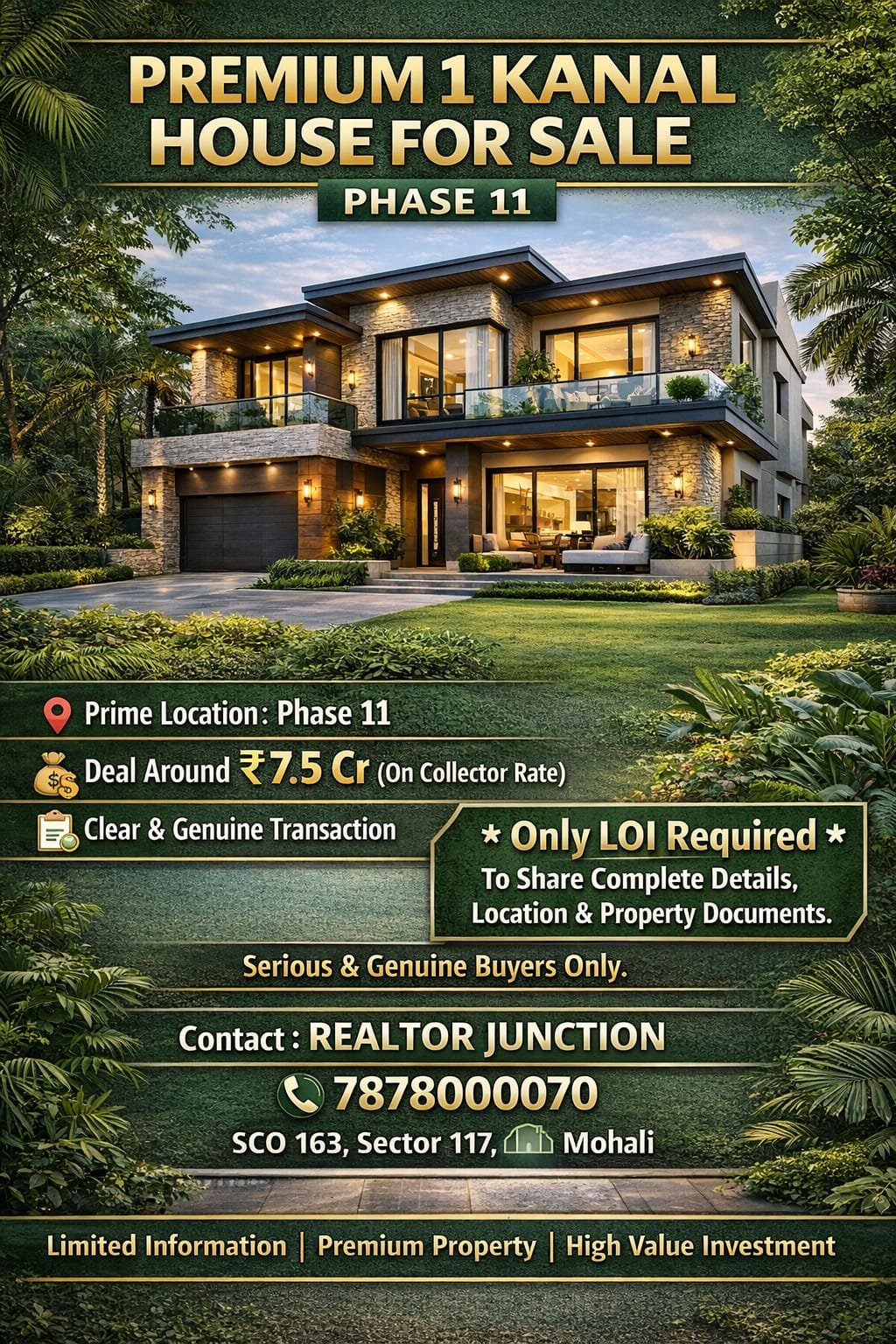 PREMIUM 1 KANAL HOUSE FOR SALE – PHASE 11